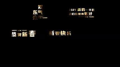 新年节日鎏金祝福通用字幕条视频的预览图